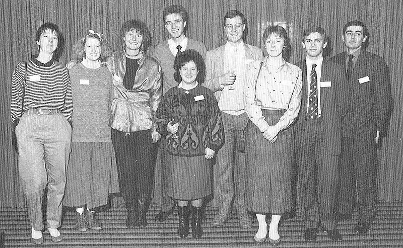 Early PEur and CEur students with their German Tutor, Ulrike Meinhof, circa Autumn 1980